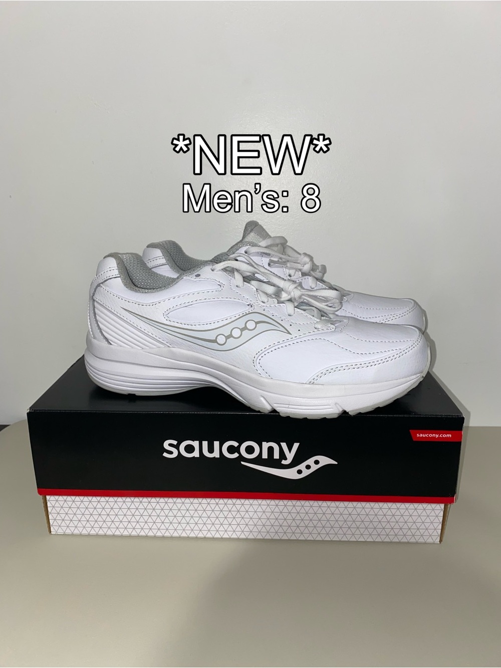 *NEW* Saucony Integrity Walker 3 Size: 8 Men's Walking Shoes - White - S40205-1